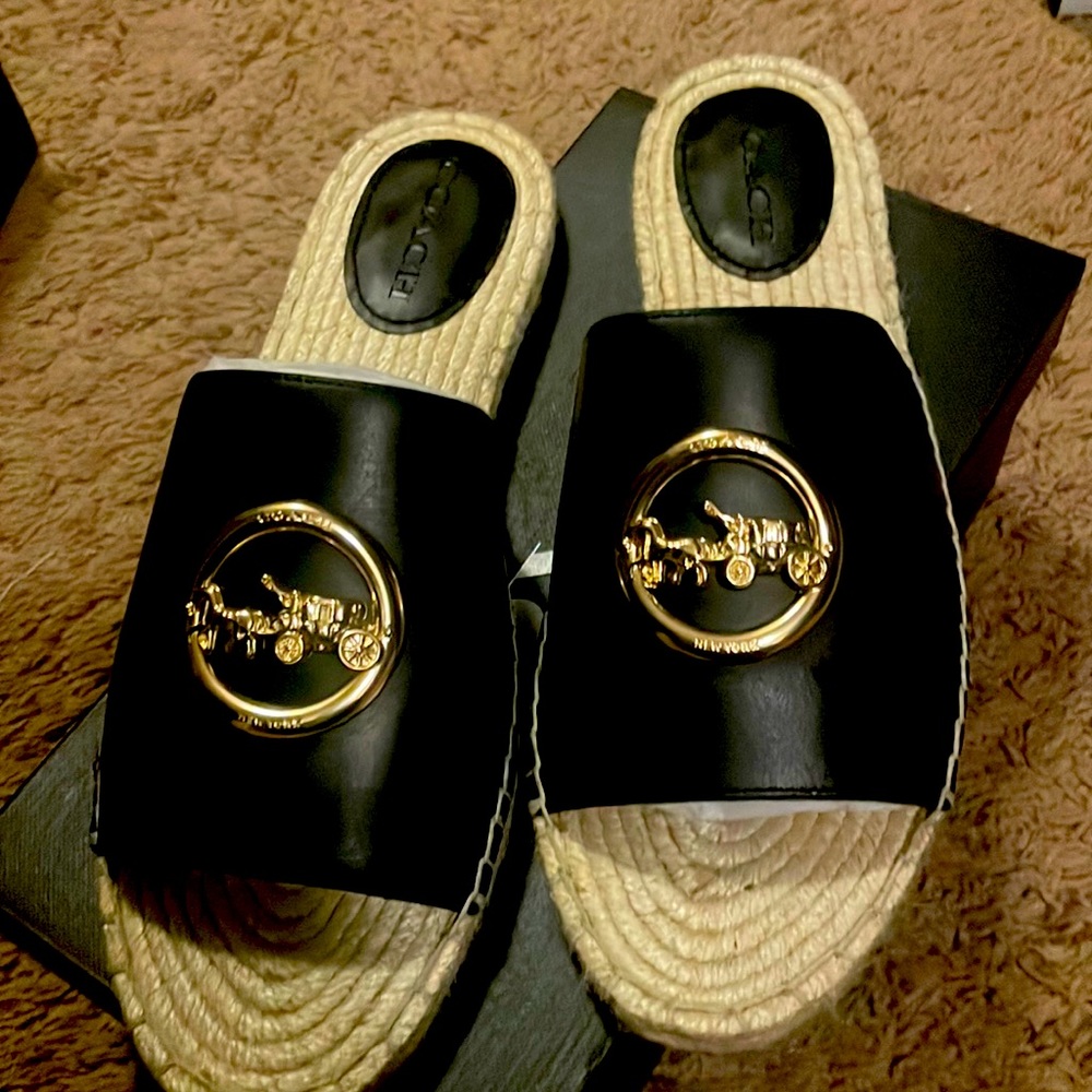 NEW IN BOX Women’s Coach Leather Espadrille